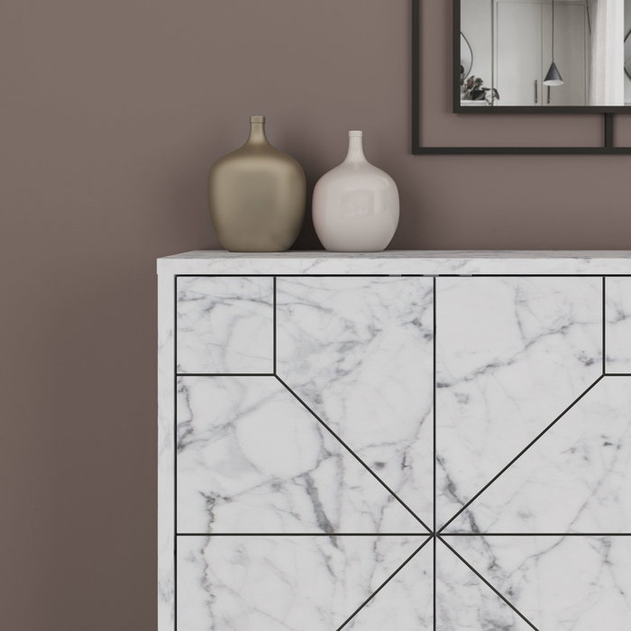 Hanah Home Dune - Carrara Consola Blanca